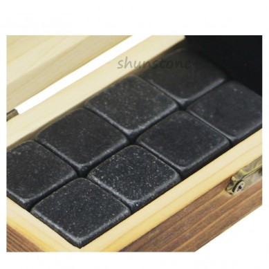 Whiskey Stone Set Luxury Gift Set Whisky Reusable Ice Cubes Best Products of Natural Whiskey Ice Stone for Gift