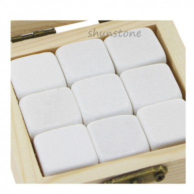 9 pcs of Pearl White Whiskey Stones for Bar Accessories factory direct price