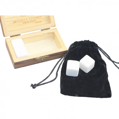 Drinks Cooler Cubes Amazon Hot Wholesale 4 pcs of Pearl White Rock Stones Cube Whisky Stones Hot Sale Whisky Stone Gift Set with Wooden Box
