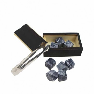 Bar Verktøy Promotion Whisky Gift Set Wine Tilbehør Cooler Tilpassede Whisky Stones briller i Pine Trekasse Ice Chilling Cube