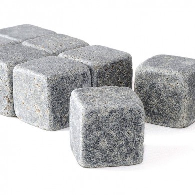 אבני וויסקי מאבן טבעית 9 יחידות אבני קירור בקופסת מתנה מנייר מותאמת אישית