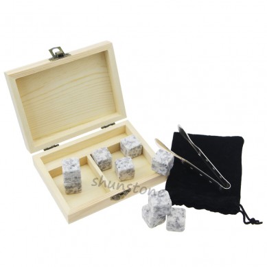 Manufacturer OEM Customized whiskey Stones 6 pcs  Ice Cubes Whiskey Creative Gift Set