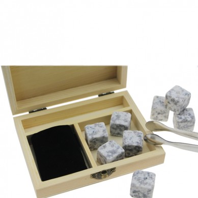 OEM Customized Stones High Quality Manufacturer 6 pcs of tones Ice Cubes Whiskey Creative Gift Set Custom Whiskey Wine Ice Stone