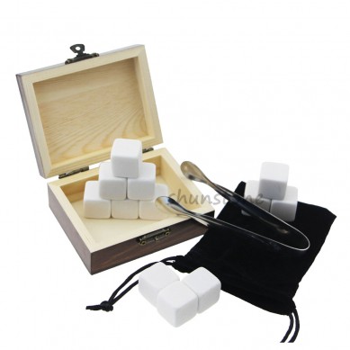 Factory direct selling 12 pcs of Whiskey Stones Reusable Ice Cube Cheap and high quantity Whiskey Gift Set