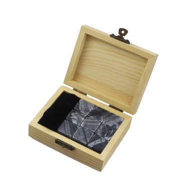 Augstas daudzums vairumtirdzniecība viskija Chilling Stones 9 gab Viskijs Akmens komplekts Creative Gift Set Custom Viskijs Vīns ledus akmens ar kasti