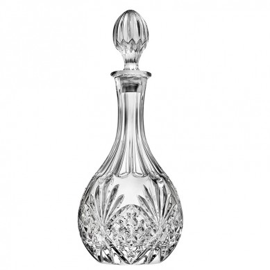 One of Hottest for Luxury Round Ball Shape Diamond Cut Whiskey Decanter Wine Decanter With Glass Stopper