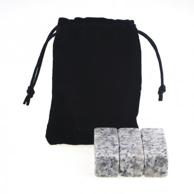 Whiskey Stones with  G603 Chilling rocks , Velvet bag