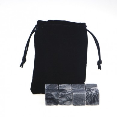 High quality whsiky set  Whiskey Stones with Black Velvet bag