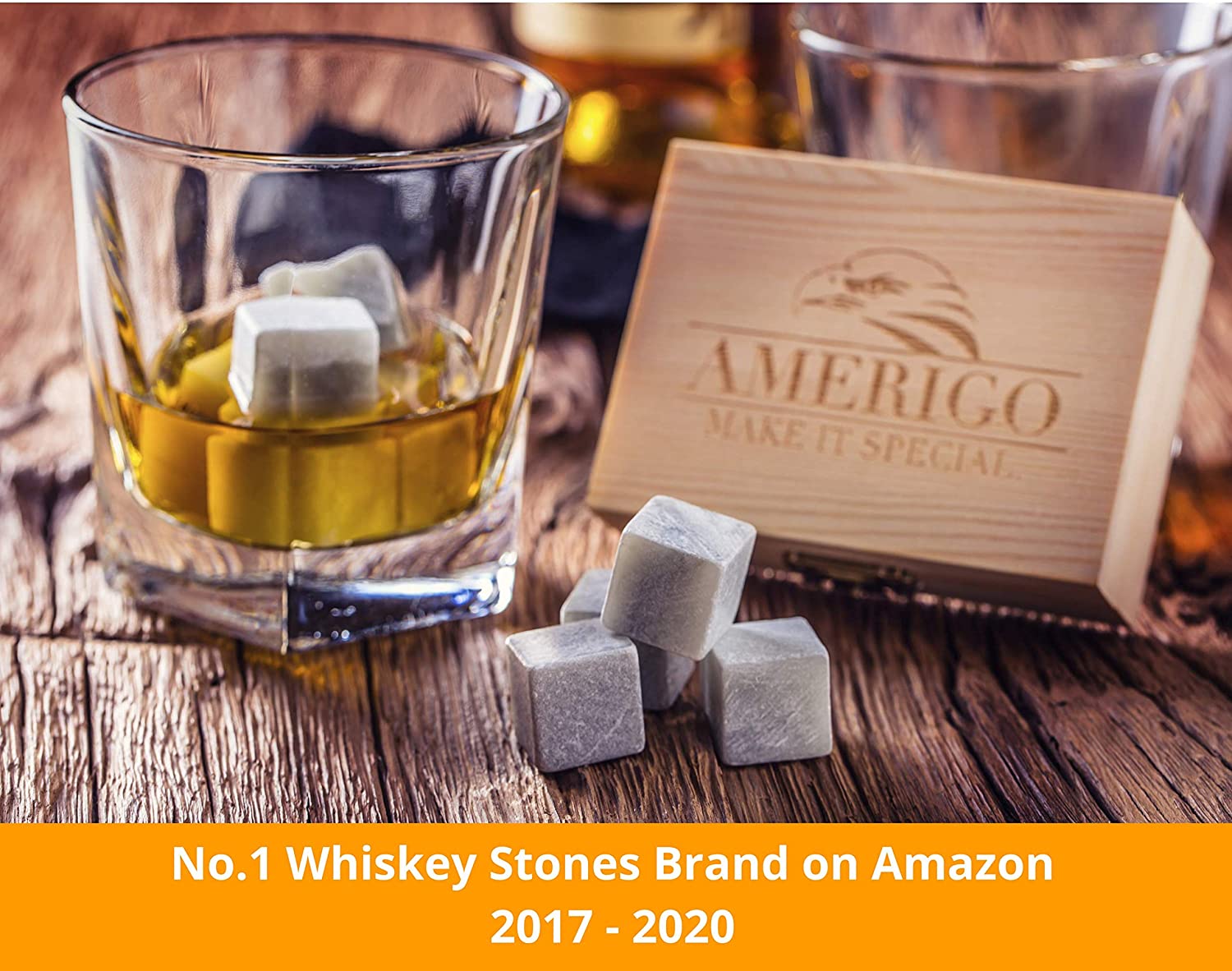 Factory Cheap Hot Barbecue Lava Stone - OEM ODM Whiskey Stones Wine Cooling Cubes Ice Cube Passed FDA by wooden box  – Shunstone