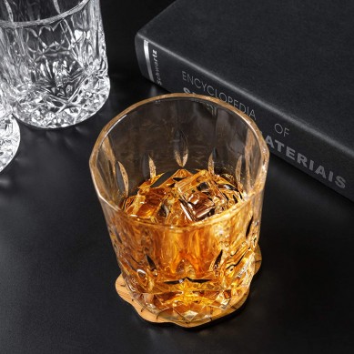 Whiskey glass set of 4 Old Fashioned Drinking Glassware lead free wine glass by gift box