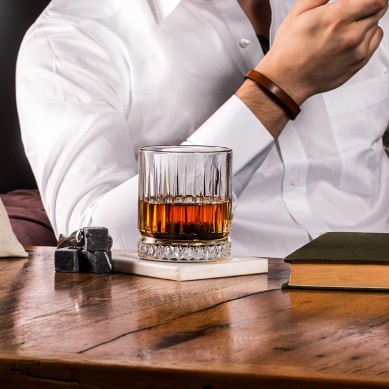 Blyfri krystal Whisky Glas Whisky Sten med gaveæske Best Man Gift Whisky Glas