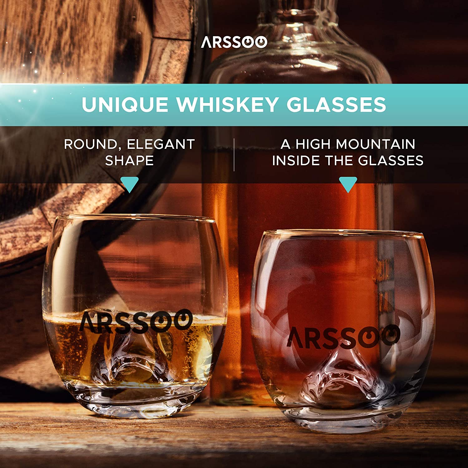 Giftset Whiskey (glasses, ice cubes,tongs)