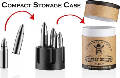 amazon hot selling bullet shape reused whiskey ice cube stone set