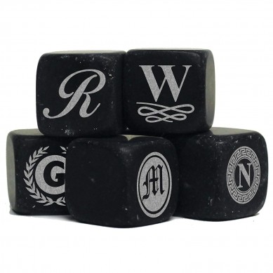 Personalized Engraved Whiskey Stones Groomsmen Gifts Monogrammed for Free Set of 9