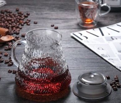 New Design V60 Pour Over Glass Pot 600ml Coffee Server Pot