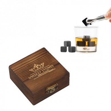 9 iiPC of iwhisky iseti ilitye eNtofontofo Gift Set iwhiskey ngebhegi Cubes Ice Custom Magnetic Box Dice Ice wokuziphozisa Cubes iwhisky Stones