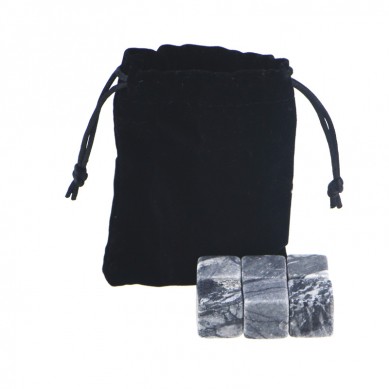 High quality whsiky set  Whiskey Stones with Black Velvet bag