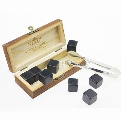 Hot New Products Glass Ice Cubes -
 Whiskey Stone Set Luxury Gift Set Whisky Reusable Ice Cubes Best Products of Natural Whiskey Ice Stone for Gift – Shunstone