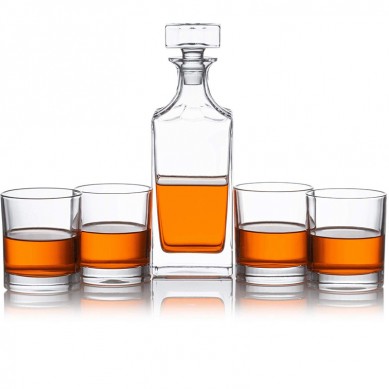 Juego de decantador de whisky perfecto para vino Incluye un decantador sin plomo con 4 vasos a juego