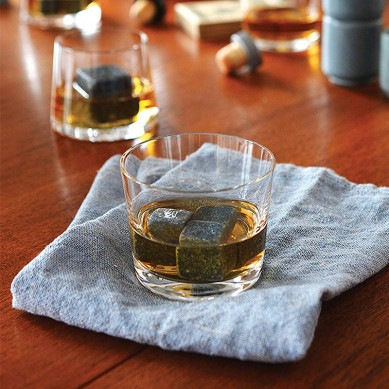 CLASSIC Whiskey Stones Handcrafted Soapstone Beverage Chilling Cubes Set of 9