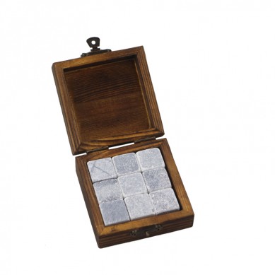 9 pcs fan spekstien Freezer Whisky Stone Set Gift Box ysbaarlike Werbrûkber Ice Cubes Whisky foar Parents