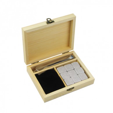 Set di rigalu di pietre di whisky di alta gamma Whisky Stones In Rocks Box Gift Box