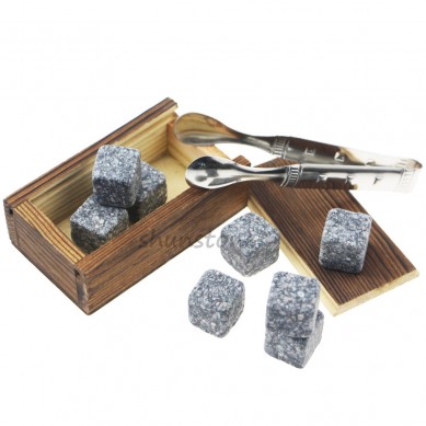 Select Tayada Sare xardhan kartoo khamrada Stones Gift Set 8 kumbiyuutarada ee khamrada Stone Barware brass dhagaxyada xabadaha dhagax adag Stones horjoogsado