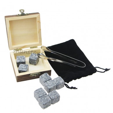 9 pcs o Premiwm Gift Set Corfforaethol Wisgi Stone Rock Wisgi Gwydr Wisgi Stone a Custom Hyrwyddo Rhodd Set Cyfanwerthu Price Gorau