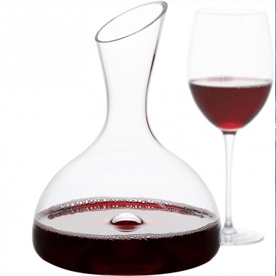 Good Glassware Wine Decanter Personal Red Wine Carafe Lead Free Glass 44 oz Capacity