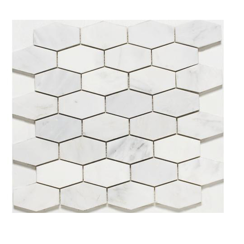 Wholesale Dealers of Stone Arts - High Quality White Marble Mosaic Carrara Marble Polished Mosaic Tiles for Backsplash ,Marble bathroom floor tiles  – Shunstone