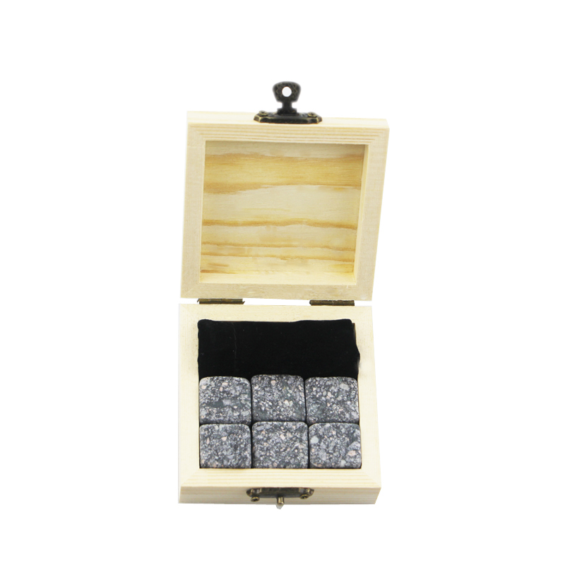 PriceList for Bbq Accessories - Cheap porphyry Whiskey Chilling Rocks Customize Packaging Whiskey Stones Set of 6 Natural Cubes with velvet bag – Shunstone