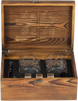 Eco-friendly and high end whiskey stone Set with metal box