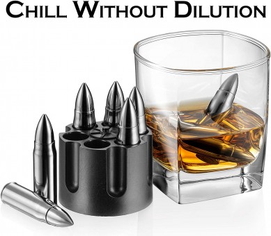 amazon hot selling bullet shape reused whiskey ice cube stone set