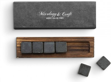 amazon choice hot sell reused whiskey ice cube stone by small wooden tray gift set