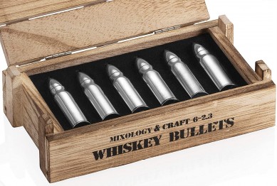 amazon choice hot selling bullet shape reused whiskey ice cube stone by army wooden box