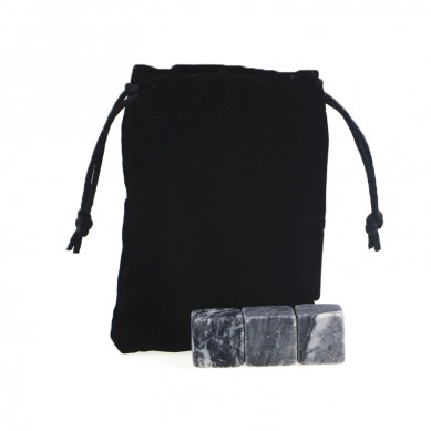 High quality whsiky set  Whiskey Stones with Black Velvet bag