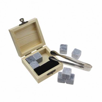 Popular 6 pirasong Whiskey Stones Cold Rocks Para sa mga inumin Natural Granite Whiskey Stones Regalo Set