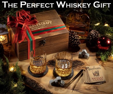 Wine gift set whiskey stone and stone coaster bar clubs Whiskey Glasses Ice Cube Set in luxury wooden box