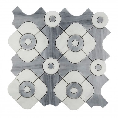 Artistical-pattern-grey-and-white-waterjet-mosaic