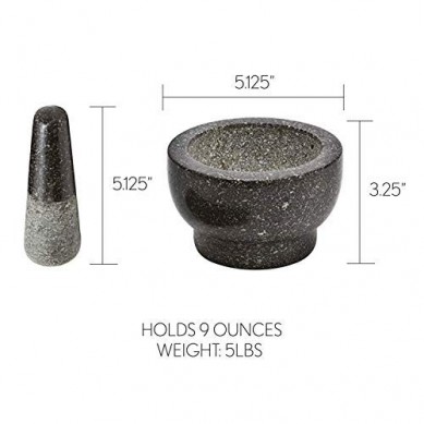 SHUNSTONE Health Smart Granite Mortar and Pestle