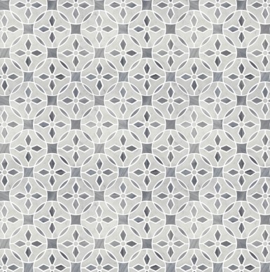 Carrara-Grey-and-Thassos-White-Flower-Design