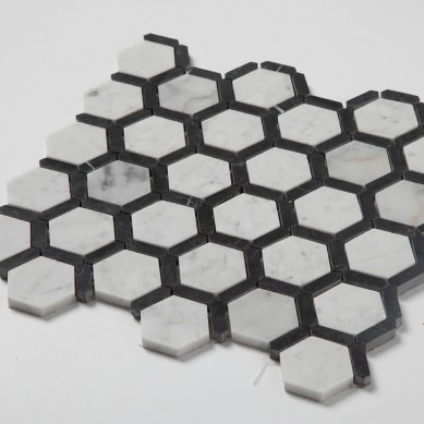 Carrara-Nero-Marquine-Black-Mixed-White-Hexagon (2)
