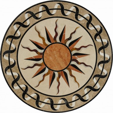 Luxurious Home and Hotel Decorative Waterjet Medallion Waterjet Natural Marble Stone