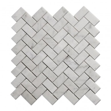 Top Quality Wine Glass - China Factory Carrara Marble Mosaic Bathroom Herringbone Marble Mosaic – Shunstone