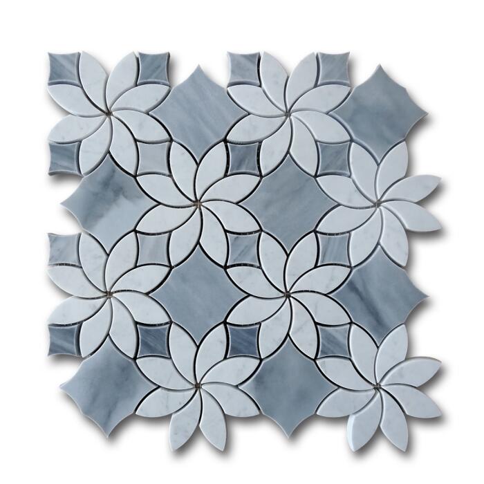 Renewable Design for Wine Glass Gift Box - Flower shape building material prices china marble mosaic wall tile  – Shunstone