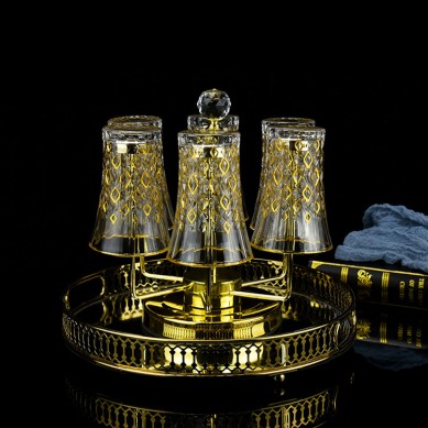 Elegant Gold Rimmed Drinking Wine Glasses Crystal Embossed Personalized Whiskey Wine Tasting Glasses Drinking Cup