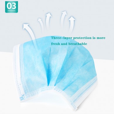 Wholesale OEM/ODM China 3 Ply Disposable Non Woven Anti Dust Face Mask for Protection