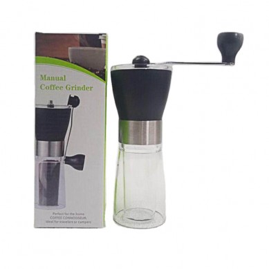 glass coffee mills hand portable manual coffee grinder mill