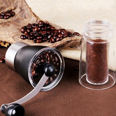 glass coffee mills hand portable manual coffee grinder mill