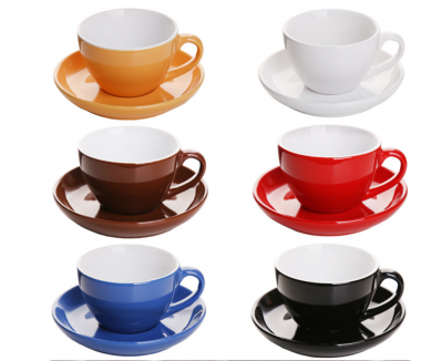 80ml 150ml 220ml black color ceramic cup and saucer